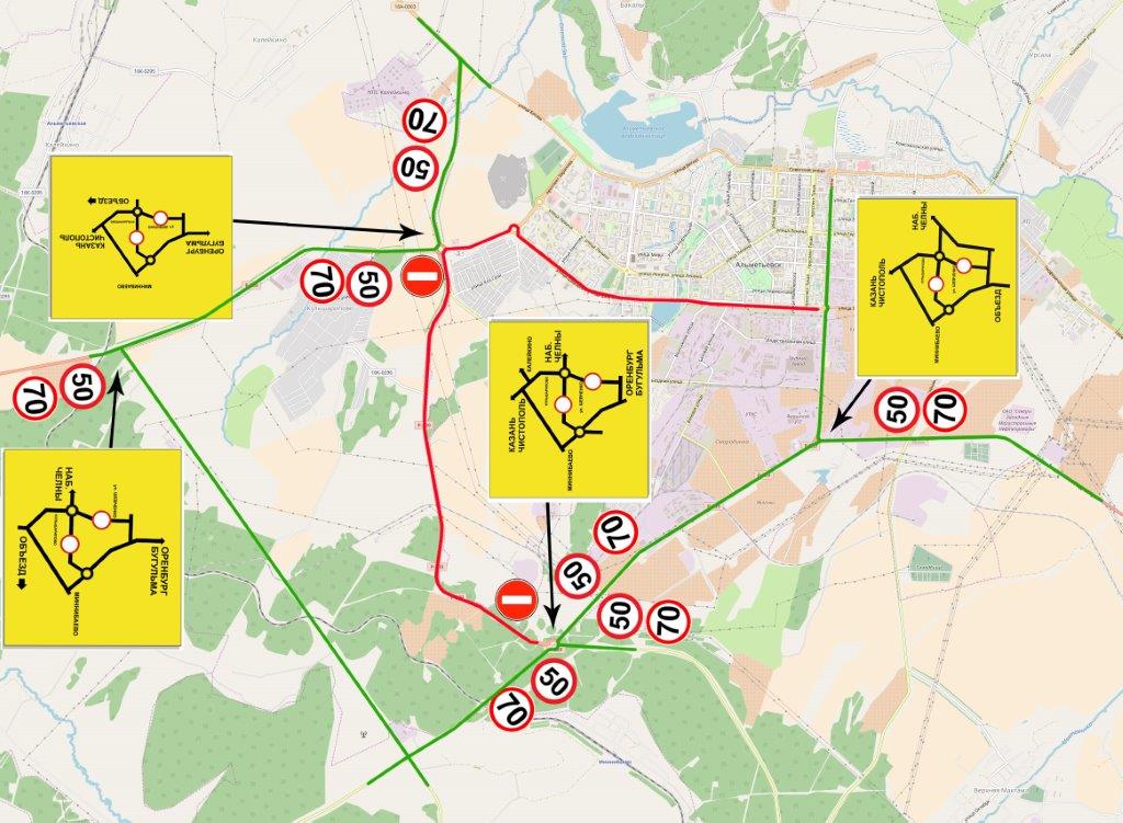 Казань альметьевск карта маршрут