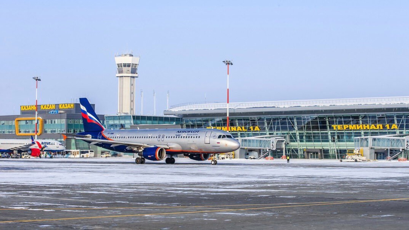 казанский аэропорт зимой