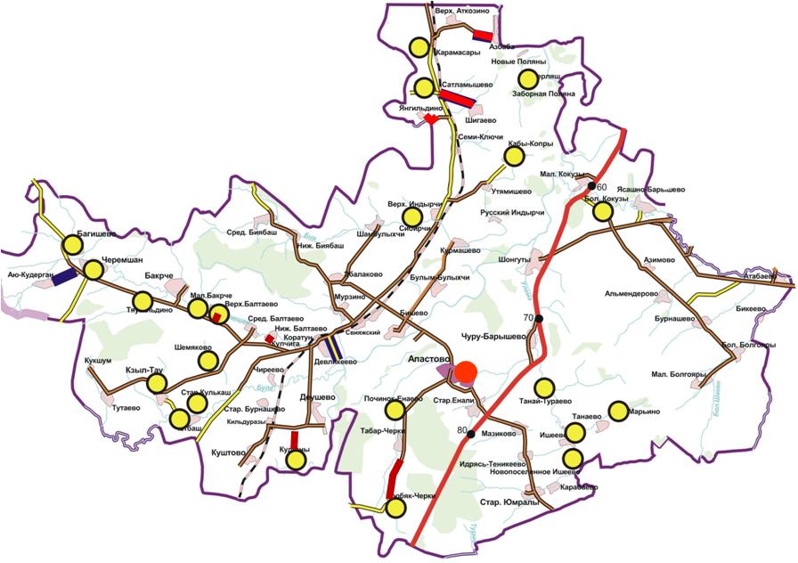 Карта балтасинского района с улицами